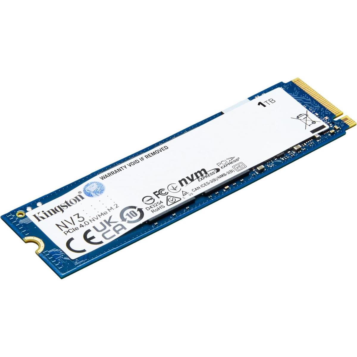 Kingston M.2 NVME SSD NV3 1TB PCIe 4.0 Gen 4x4 Kingston M.2 NVME SSD NV3 1TB PCIe 4.0 Gen 4x4